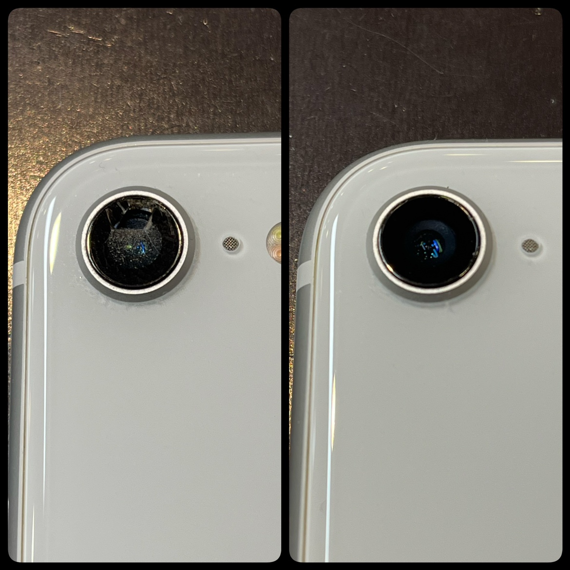 iPhoneSE第二世代　バックカメラレンズ交換修理　スピーカー交換修理【石巻市】
