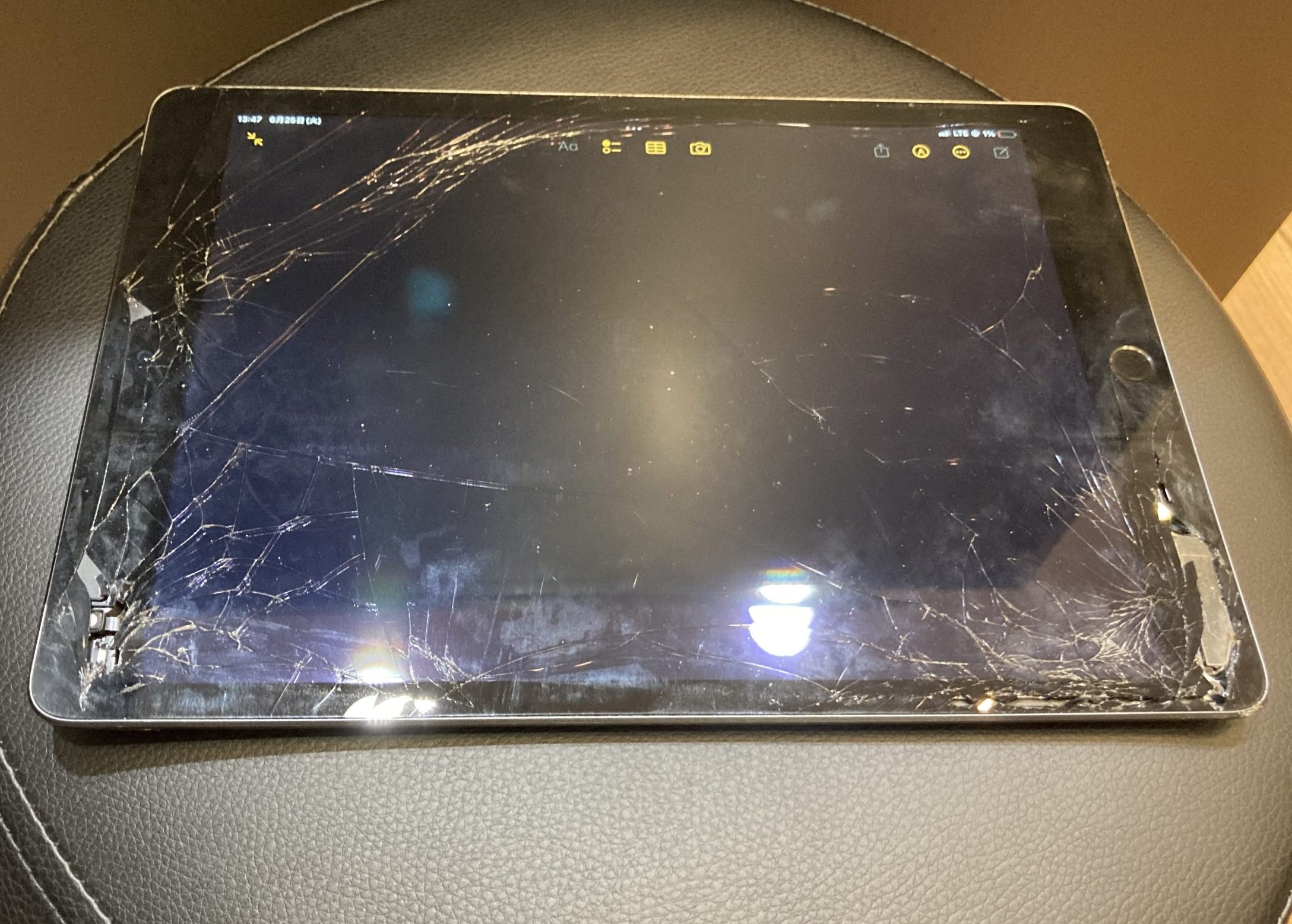 iPad9 画面ガラス修理【石巻市】