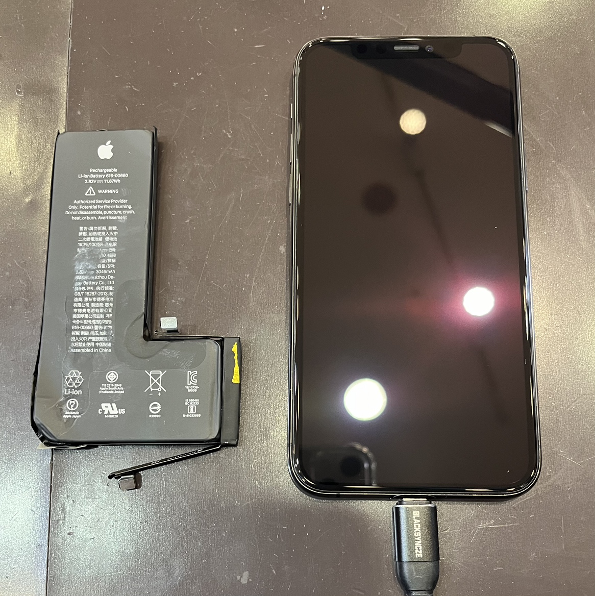iPhone11Pro　スマホバッテリー交換　【東松島市】