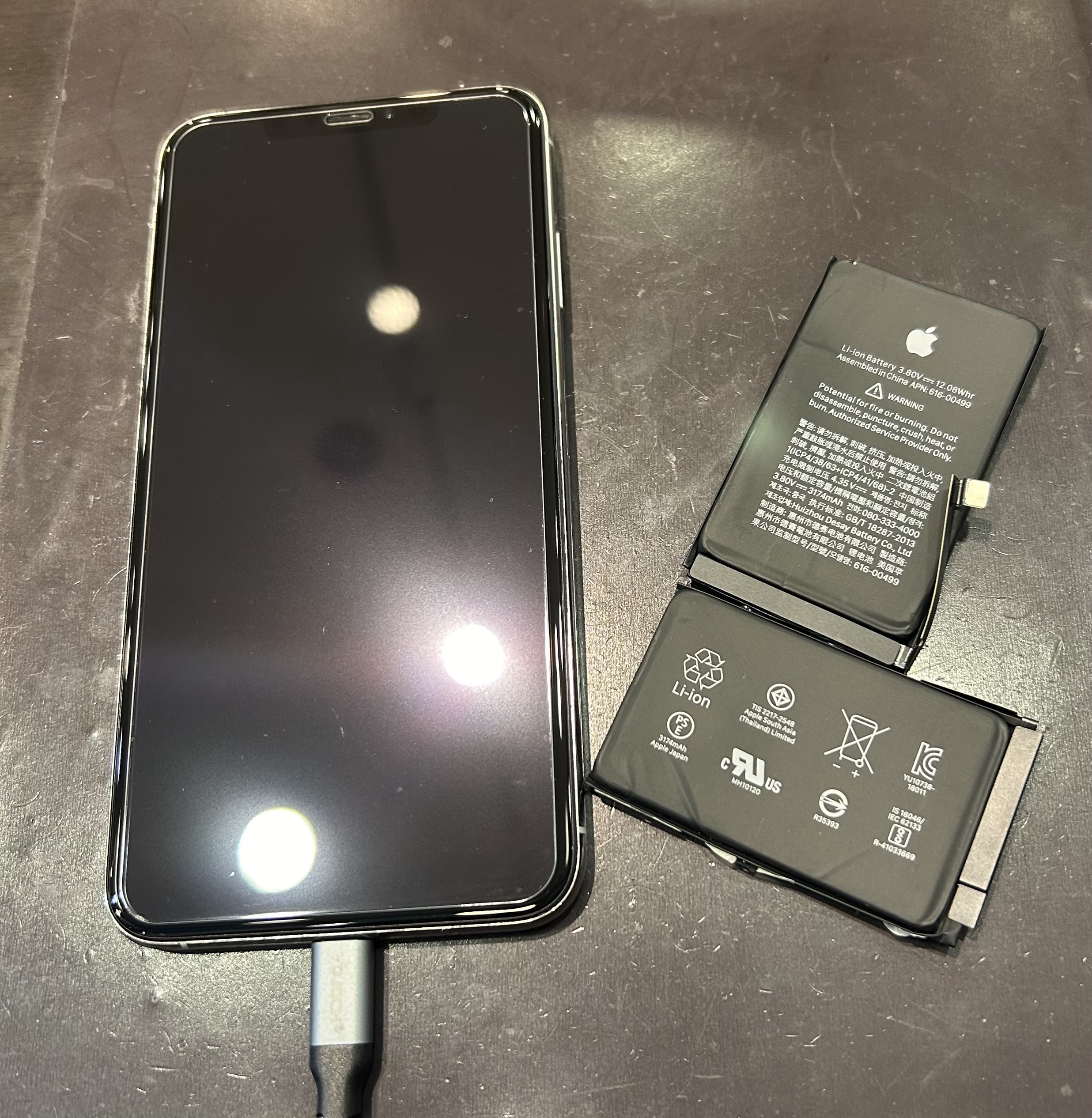 iPhoneXSMAXバッテリー交換【気仙沼市】