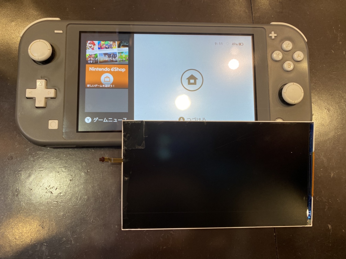 Switchlite液晶修理【登米市】