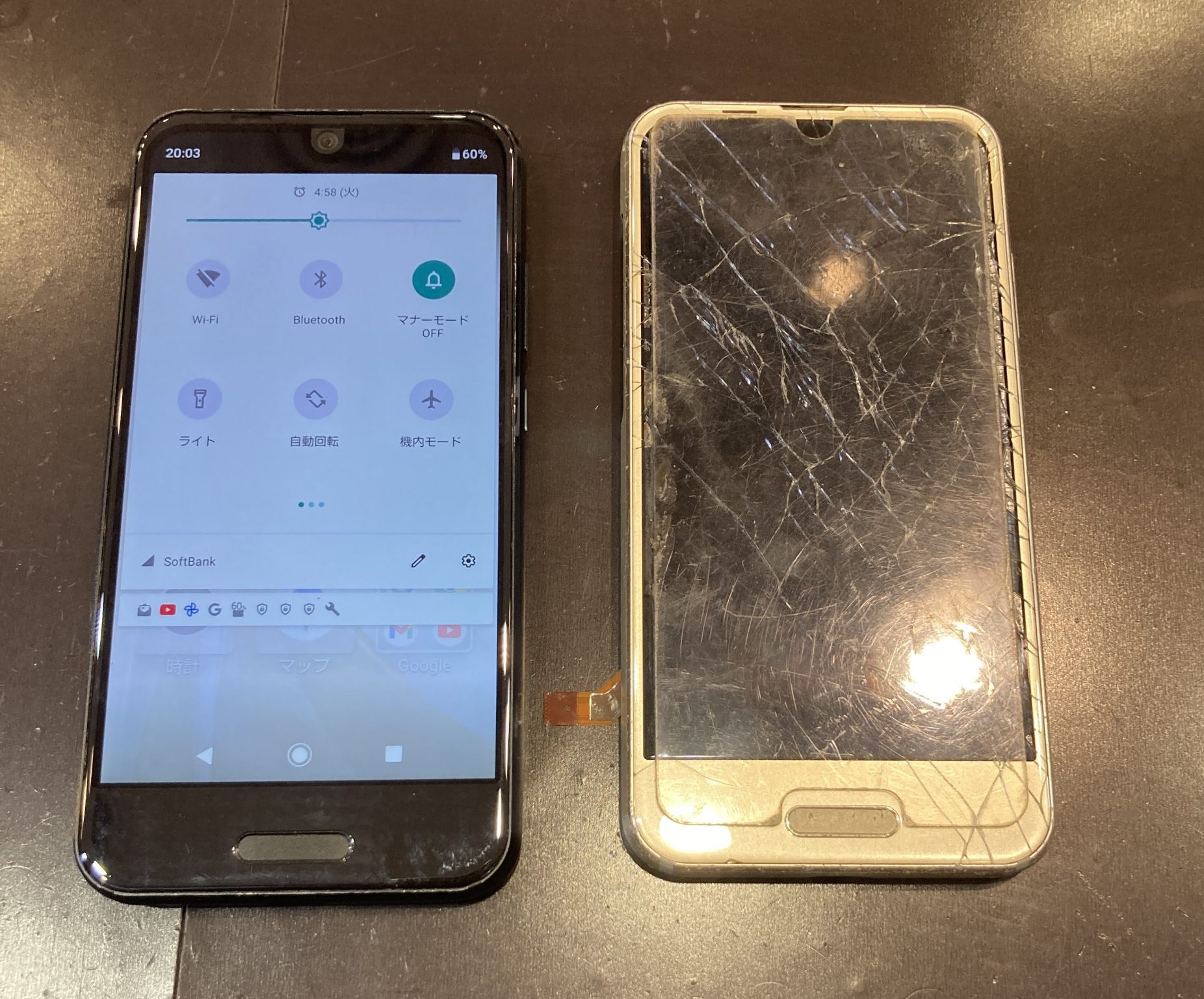 AQUOS R Compact基盤載せ替え修理【東松島市】
