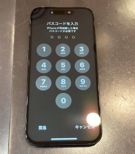 iPhone15Pro画面交換修理後