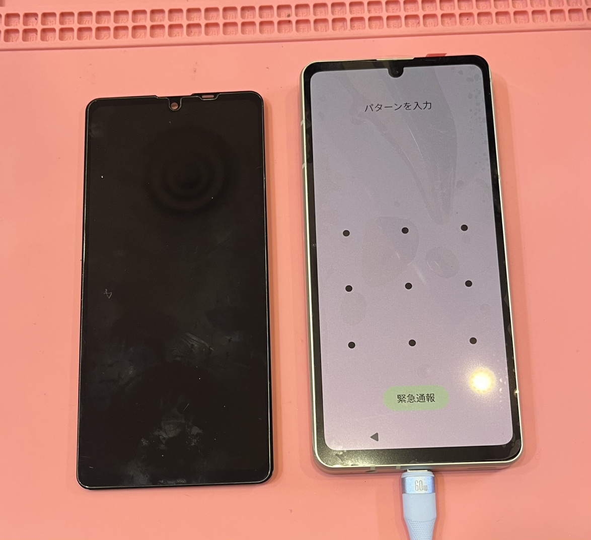 【石巻店】AQUOS sense8 画面交換修理 【大崎市よりご来店】