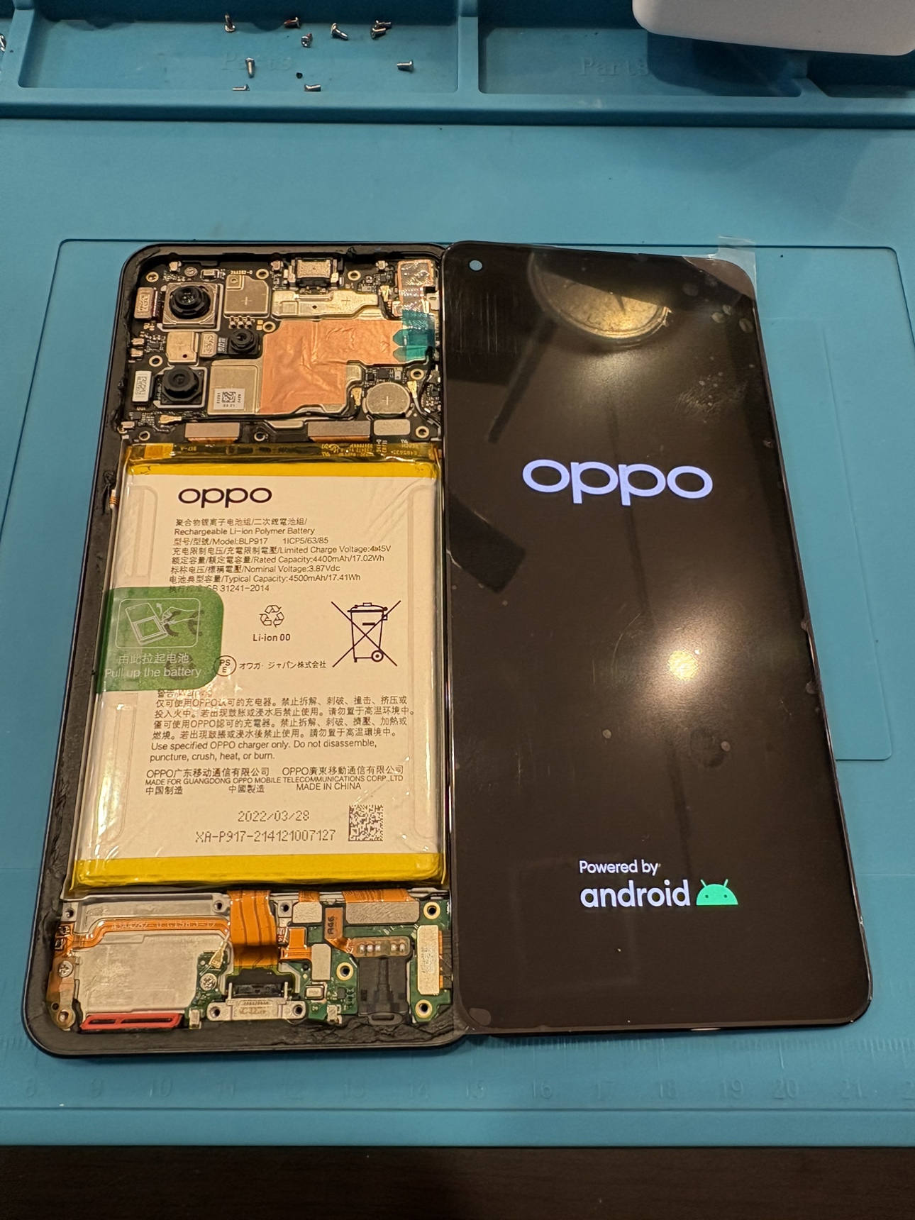 【石巻店】OPPO Reno7 A 画面交換修理【多賀城市よりご来店】